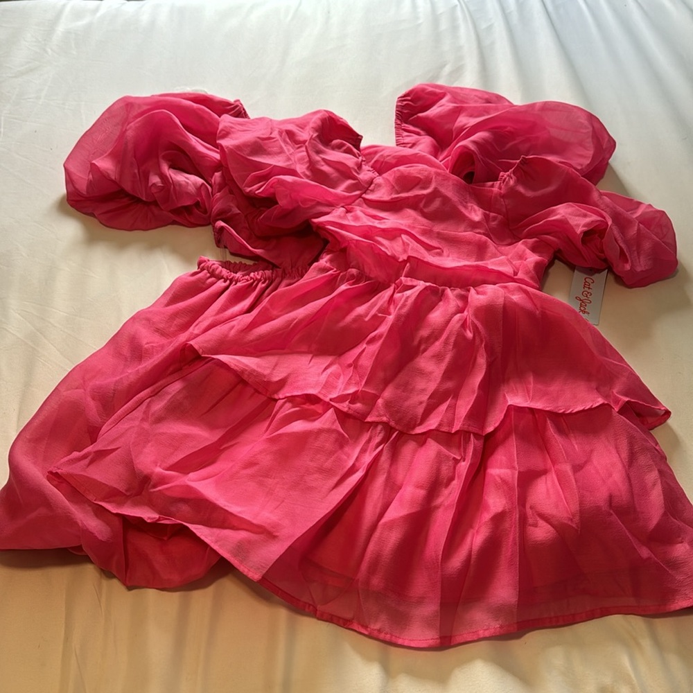 [cat & jack] mommy and me pink dresses size M & girls sizes 12 & 14 NWOT/NWT